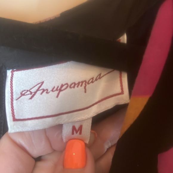 Anupamaa Floral Maxi silk & cotton combo Dress - Multicolor size medium - Picture 6 of 10